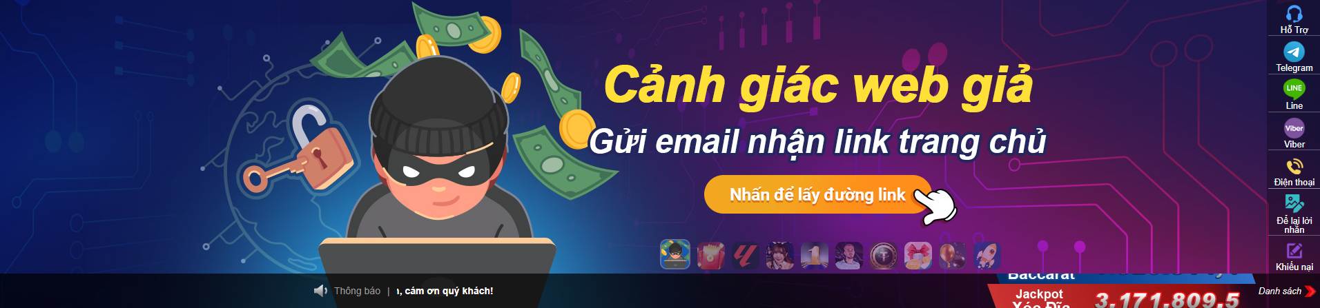 Cảnh báo Lừa đảo vào liên kết sai FR8896